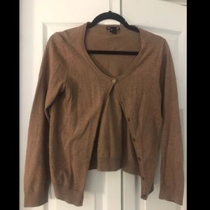 H&M basic cardigan - size small - dark taupe